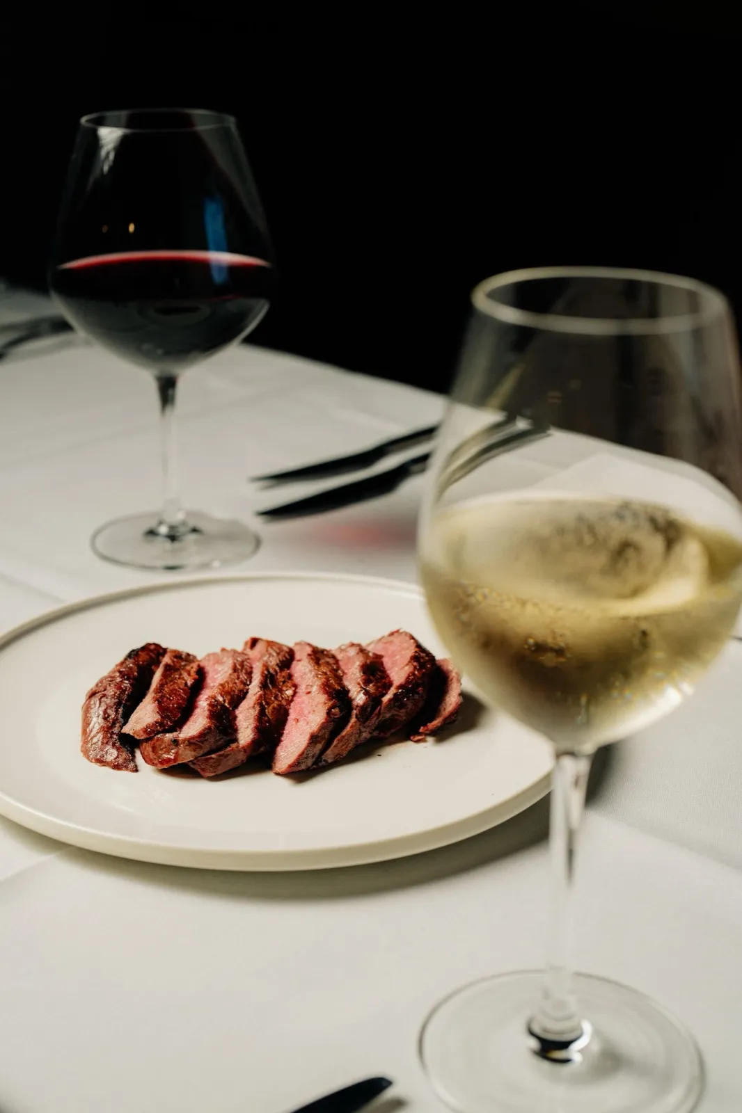 Premium steak with wine at Char House